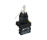 Buton selector 2 pozitii cu cheie SW-AG41 1NC negru MUTLUSAN