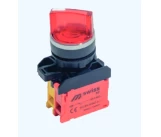 Buton selector 3 pozitii SW-BK324L 2NC LED rosu MUTLUSAN
