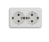 Priza 2P+E 16A dubla alb SELENA 1000kW