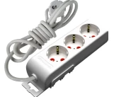 Prelungitor 3 prize 3m 2P+E cu obtur 16A alb Mutlusan