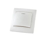 Intrerupator 1P+LED 10A alb LUNA 1000kW