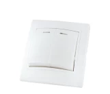 Intrerupator 2P+LED 10A alb LUNA 1000kW