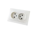 Priza 2P 10A dubla alb LUNA 1000kW