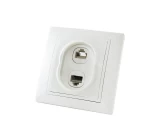 Priza computer+telefon alb LUNA 1000kW