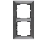 Рамка 2 постовая вертикальная антрацит CANDELA Mutlusan