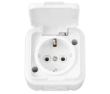 Розетка 2P+E 16A белая IP54 ПРАЛЕСКА BYELECTRICA