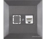 Priza telefon antracit CANDELA Mutlusan