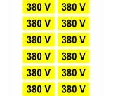 Simbol autocolant "380 V" 30х100 mm