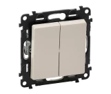 Выключатель 2P 10A на два направления бежевый Valena Life Legrand