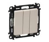 Выключатель 3P 10A контакт винтовой  бежевый Valena Life Legrand