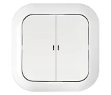 Intrerupator 2P+LED 10A alb Garmonya BYELECTRICA