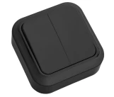 Intrerupator 2P 10A negru Pralieska BYELECTRICA