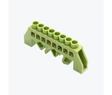 Bara N 6x9mm 8P izolata pe bara DIN verde MegaWatt