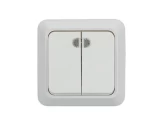 Intrerupator 2P+LED 10A alb VENUS 1000kW