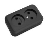 Priza 2P 16A dubla negru Pralieska BYELECTRICA