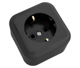 Priza 2P+E negru Pralieska BYELECTRICA
