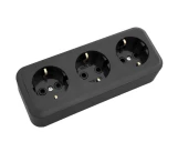 Bloc 3 prize 2P+E 16A negru Pralieska BYELECTRICA