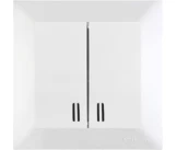 Intrerupator 2P+LED 10A alb CANDELA Mutlusan