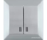 Выключатель 2P+LED 10A серый CANDELA Mutlusan