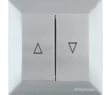 Выключатель 2P для жалюзи серый CANDELA Mutlusan