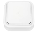 Intrerupator 1P+LED 10A alb Pralieska BYELECTRICA