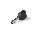 Tub terminal izolat dublu E1508 2x1,5/8 negru 100 bucati MegaWatt