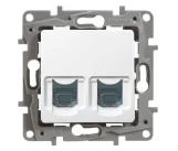 Розетка компютерная + телефон белый NILOE Legrand