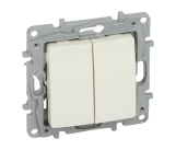 Выключатель 2P 10A проходной бежевый NILOE Legrand