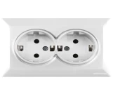 Priza 2P+E 16A dubla alb CANDELA Mutlusan