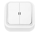 Intrerupator 2P+LED 10A alb Pralieska BYELECTRICA