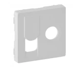 Лицевая панель для розетки ТВ+компьютер кат 6 белая Valena Life Legrand
