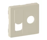 Лицевая панель для розетки ТВ+компьютер кат 6 бежевая Valena Life Legrand