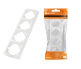 Рамка 4 постовая вертикальная белая ОНЕГА ТDМ