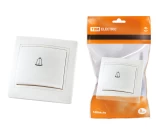 Кнопка для звонка 6A белая ТАЙМЫР TDM