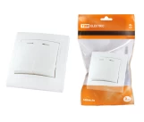 Выключатель 2P+LED 10A белый ТАЙМЫР TDM