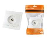 Розетка телефонная белая ТАЙМЫР TDM