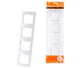 Рамка 4 постовая вертикальная белая ТАЙМЫР TDM