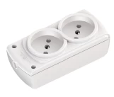 Колодка розеточная 2 гнезда 2P 16А белая OLIMPIA Mutlusan