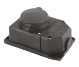 Priza 2P+E 16A cauciuc neagra IP44 Mutlusan