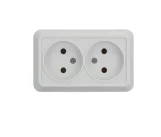 Priza 2P 10A dubla alb VENUS 1000kW