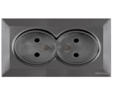 Priza 2P 16A dubla antracit CANDELA Mutlusan