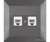 Priza computer dubla antracit CANDELA Mutlusan