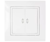 Выключатель 2P+LED 10A  на 2 направления белый УЮТ BYELECTRICA