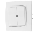 Выключатель 2P+LED 10A белый УЮТ BYELECTRICA