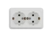 Priza 2P+E 16A dubla alb SELENA 1000kW
