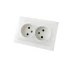 Priza 2P 10A dubla alb LUNA 1000kW