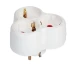 Adaptor 3 prize 2P+E 16A stea alb Mutlusan