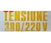 Indicator autocolant "Tensiune 380/220 V" 130x240 mm