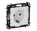 Priza 2P+E 16A cu obtur con/surub alb Valena Life Legrand