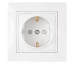 Розетка c зашитой 2P+E 16A белая УЮТ BYELECTRICA